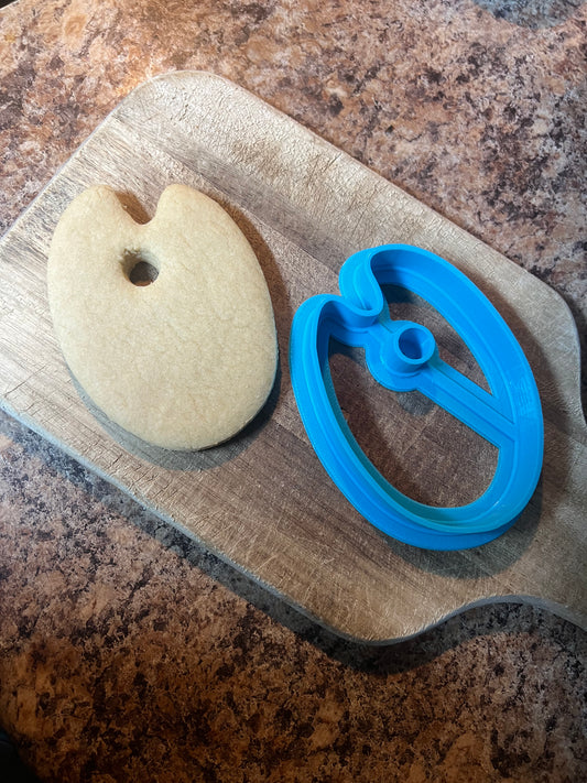 Paint palette cookie cutter