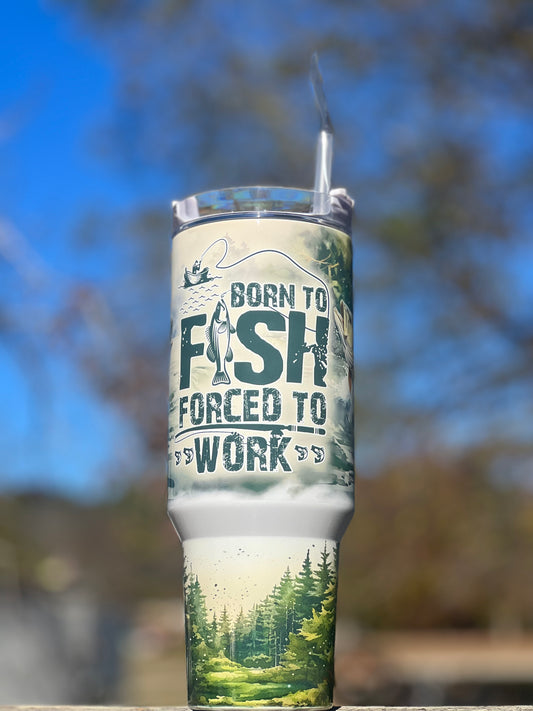 40oz Born to Fish Tumbler