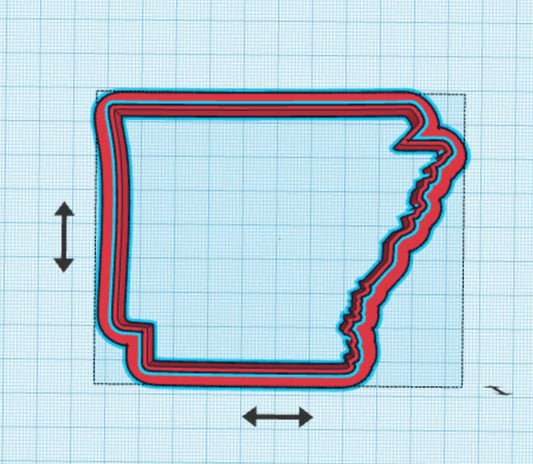 Arkansas Cookie Cutter **3D FILE ONLY**