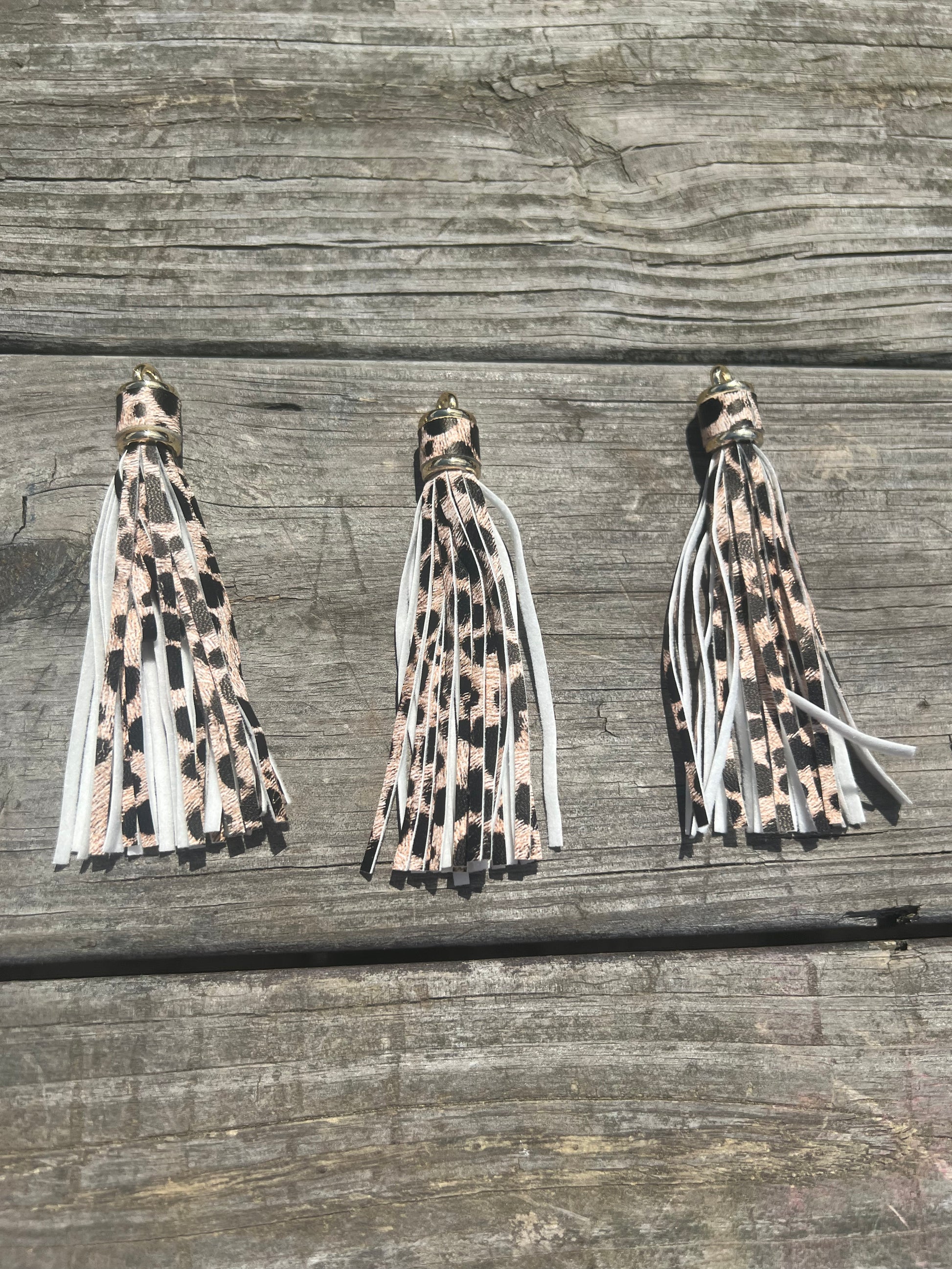 Tan Leopard Tassel - Candrilli Craft Co