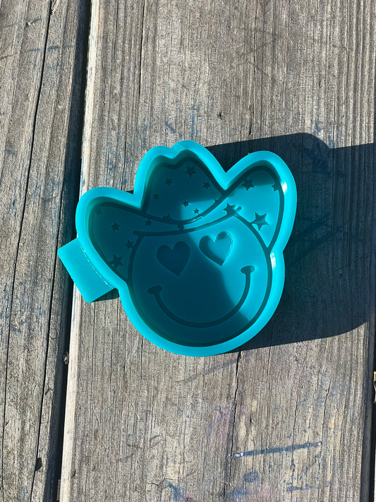 Cowboy Smiley Freshie Mold - Candrilli Craft Co